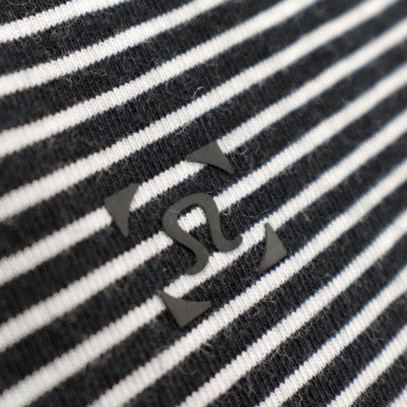 Lululemon 5 Year Basic Tee Mens XS Shirt Hyper Stripe Black/White Casual Commute - Picture 11 of 11